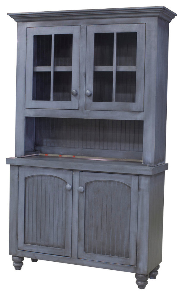 Eagle Furniture, 52" Modern Country Hutch and Buffet, Kahki Green, With Hutch