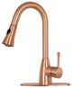 Copper Pull Down Kitchen Faucet, Single Level Solid Brass Kitchen Sink Faucets