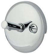 Kingston Brass Round Overflow Plate With Trip Lever, Polished Chrome