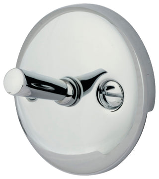 Kingston Brass Round Overflow Plate With Trip Lever, Polished Chrome