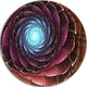Fractal Flower Pink Brown Digital Art, Floral Round Wall Art, 11"