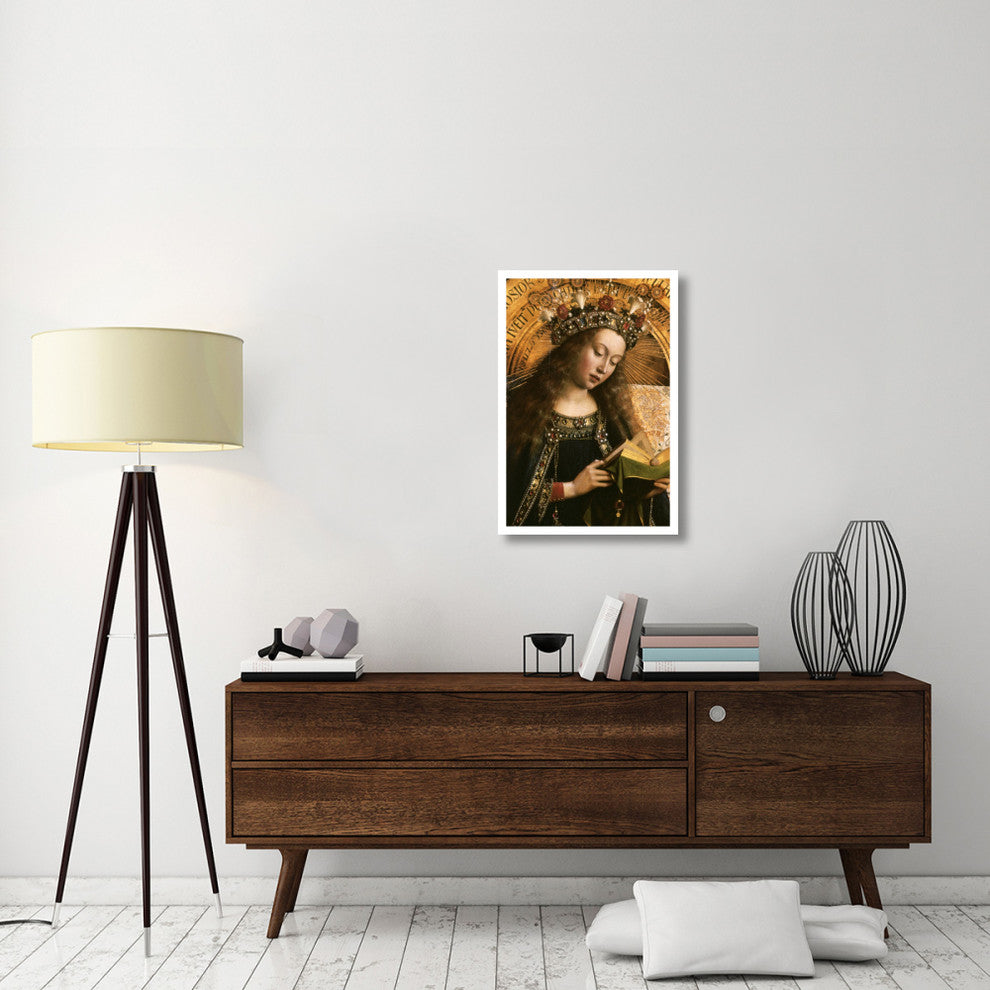 "The Virgin: Ghent Altarpiece" Digital Paper Print by Jan Van Eyck, 22"x32"