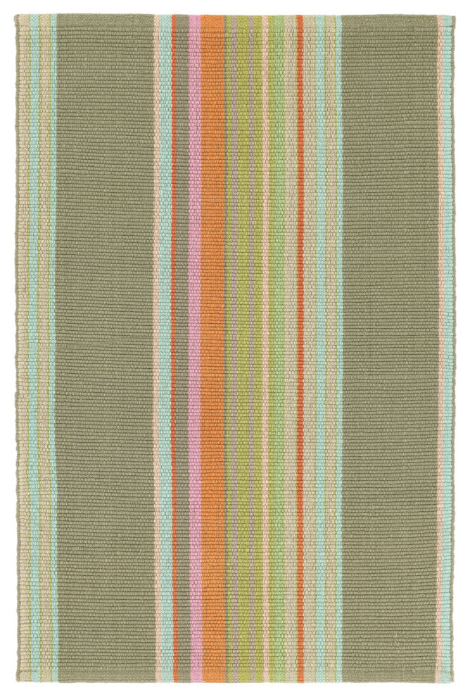 Dash & Albert Stone Soup Handwoven Cotton Rug, Multi, 8' x 10'