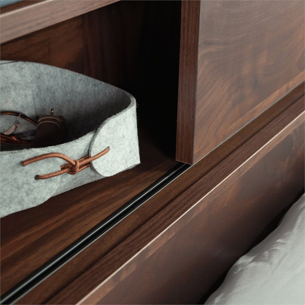 Sauder Harvey Park Engineered Wood Full/Queen Headboard in Grand Walnut