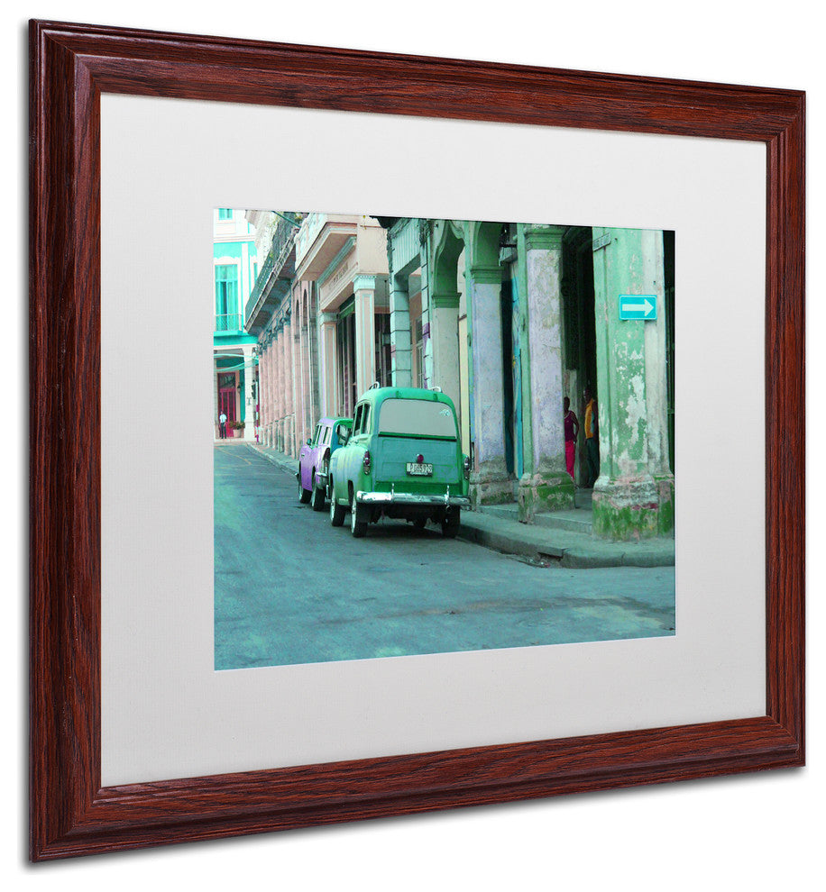 ''Rio Verde Havana'' Matted Framed Art, Wood Frame, White Matte, 20x16