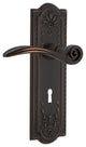 Meadows Plate With Keyhole Swan Lever, Timeless Bronze, Right-Handed