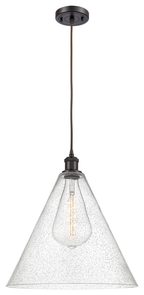 Innovations Lighting 516-1P-OB-GBC-164 Ballston Cone 1 Light 16" Pendant