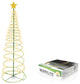Solar Metal LED Christmas Tree Decoration, Warm White, 1 Pack