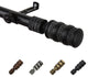 Marla 13/16" Diameter Curtain Rod, Black, 18-28"