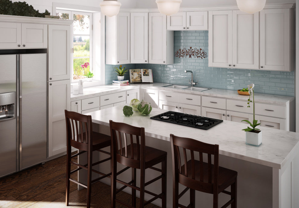 Shaker Hill Series Kitchen Oven Cabinet With Soft Close Glides, 30"x90"x24"