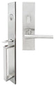 Champagne Lever, Mortise Entry Handleset, LHR, Satin Stainless Steel