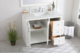 42" Single Bathroom Vanity, White