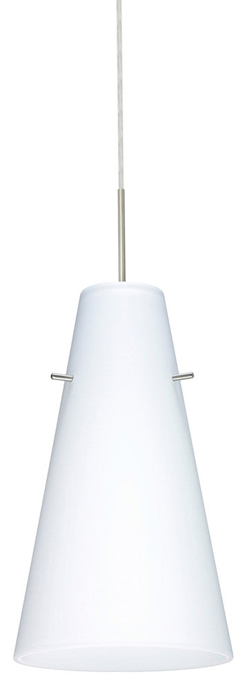 Cierro 1 Light Pendant Lighting, Satin Nickel