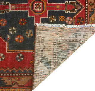 Fine Vintage Distressed Dagobert Red/Charcoal Rug, 4'0 x 6'8