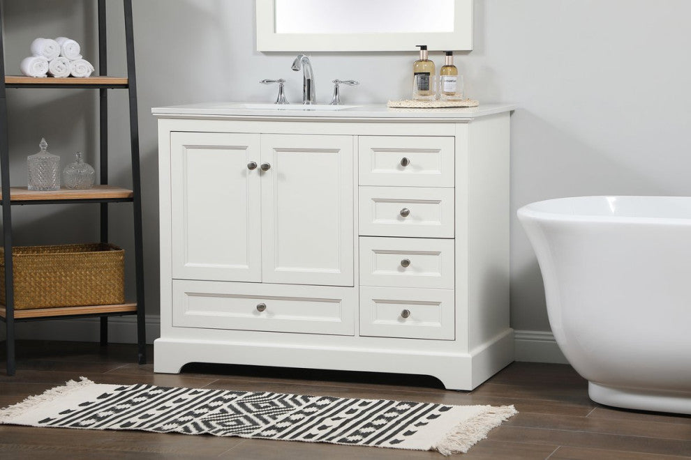 Elegant VF15542WH 42"Single Bathroom Vanity, White