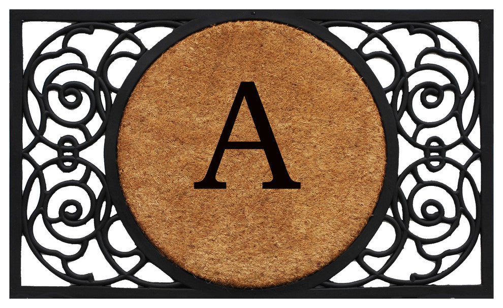 Armada Circle Monogram Doormat, 22"x36", A