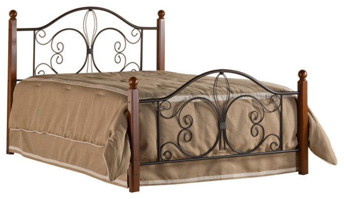 Milwaukee Wood Post Bed, Full, Without Rails