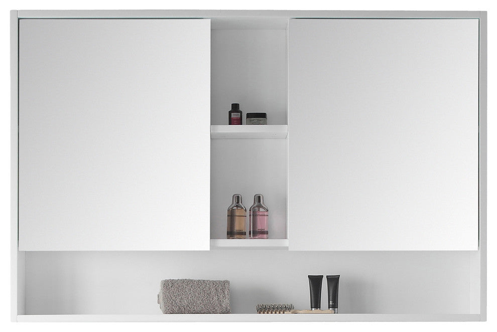 Fine Fixtures Surface Mount Bathroom Medicine Cabinet, White.