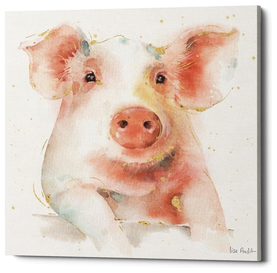 Epic Graffiti "Farm Friends III" by Lisa Audit, Giclee Canvas Wall Art, 12"x12"