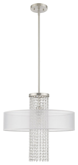 Livex Lighting Brushed Nickel 1-Light Pendant Chandelier
