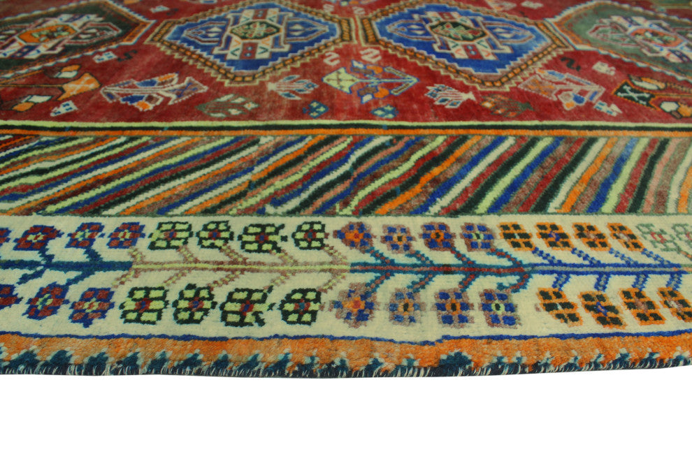 Fine Vintage Distressed Knox Red Rug