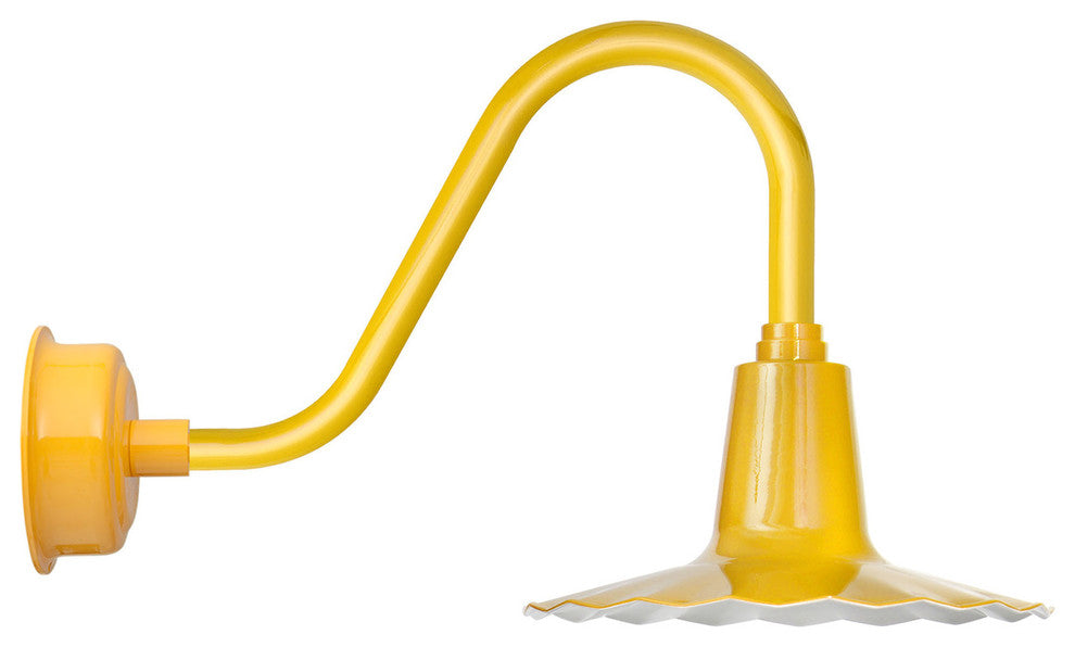 12" Iris LED Barn Light With Rustic Arm, Yellow