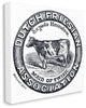 Farm Cow Vintage Drawing Print Design, 24"x24"