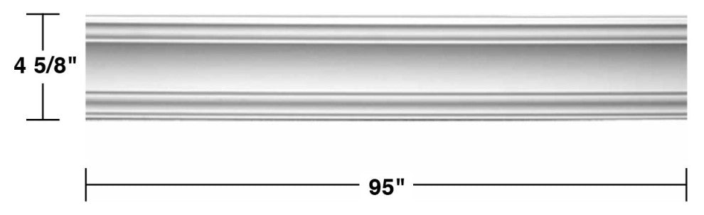 Cornice White Urethane Parisian Design 8 Pieces Totaling 760" Length