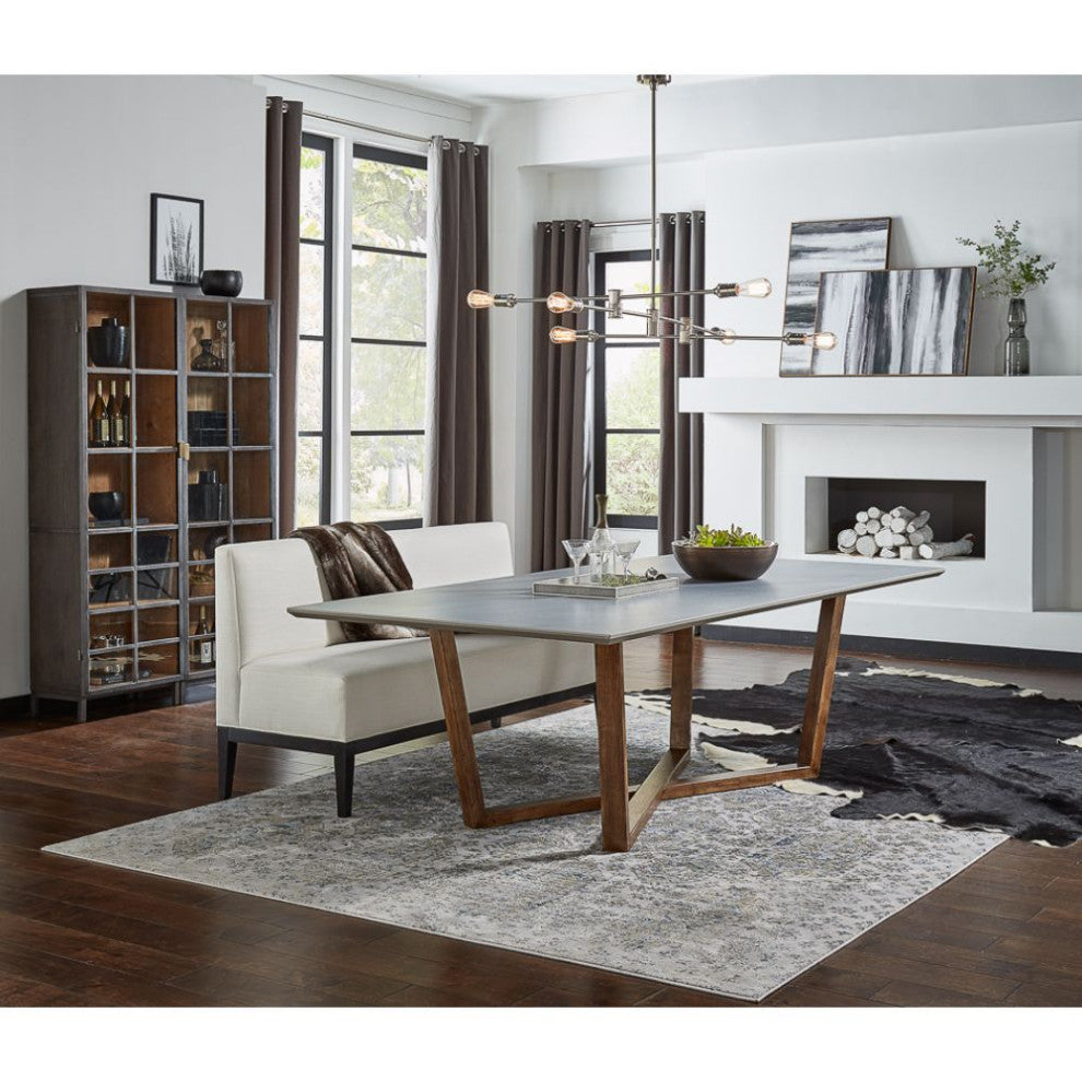 A Gem Of A Handle Display Cabinet Glass Doors Right Gray