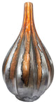 HomeRoots Kya Copper Pewter Foil and Lacquer Teardrop Vase