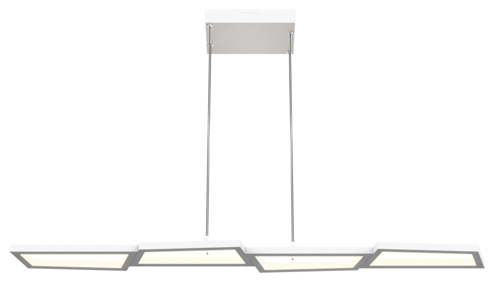 DALS Lighting 44" Linear Pendant, Dimmable, White