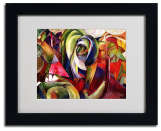 'Mandrill, 1913' Matted Framed Canvas Art by Franz Marc