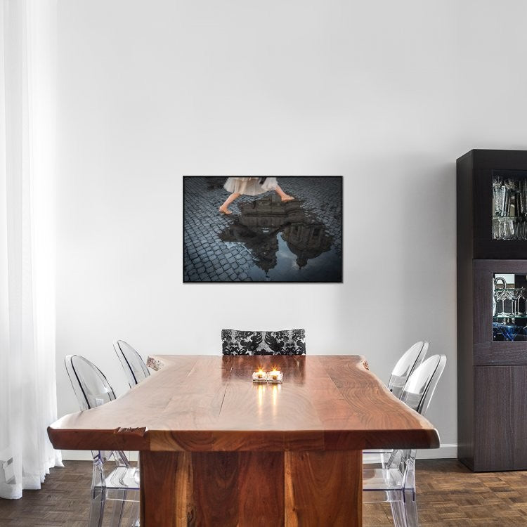 "Jump" Framed Canvas Giclee by Antonio Convista, 37x25"
