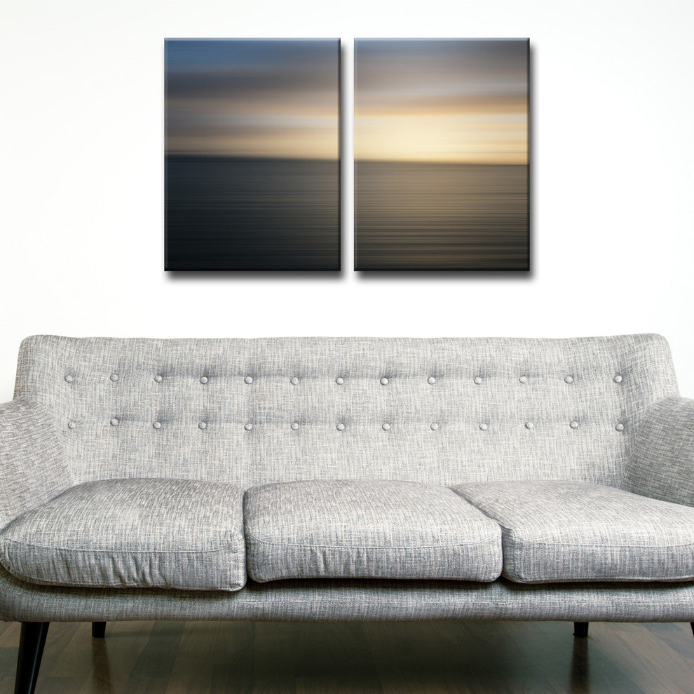 Ready2HangArt 'Blur Stripes XXVII' 2-PC Canvas Wall Art Set, 16 in. Highx12 in