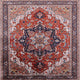 Ahgly Company Indoor Square Mid-Century Modern Area Rugs, 4' Square