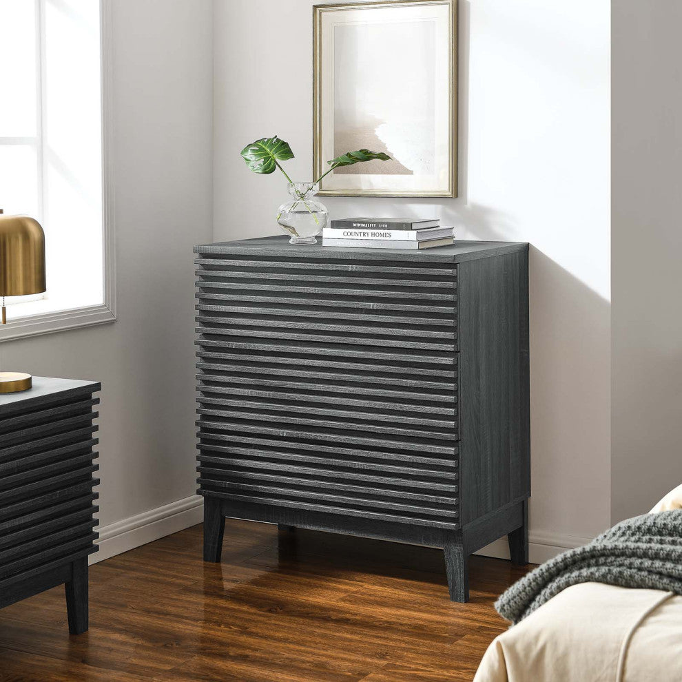 Render 3-Drawer Bachelor's Chest, Charcoal