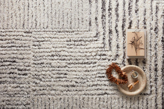 Loloi Levitt Shag Ivory / Grey 2'-7" x 7'-6" Runner Rug