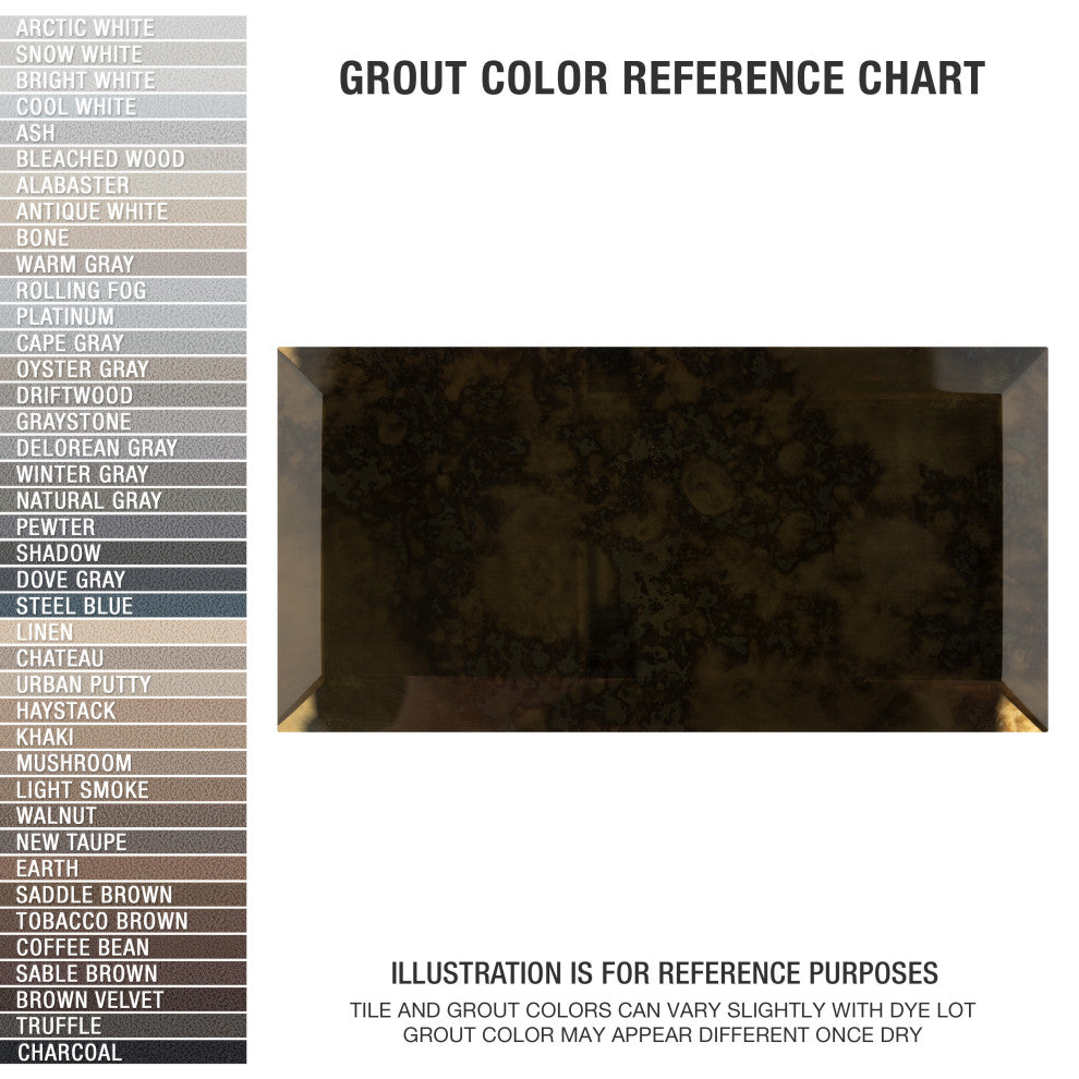 Lustre Beveled Antique Gold Glass Wall Tile