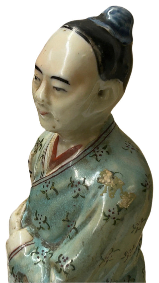 Vintage Oriental Ancient Style Dressing Ceramic Man Art Figurine Hws4419