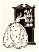 "Homemaker Pulls China From Vitrine" Paper Print by Maxfield Parrish, 32"x42"