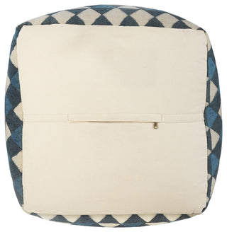 Modern Diamond and Triangle Geometric Pouf