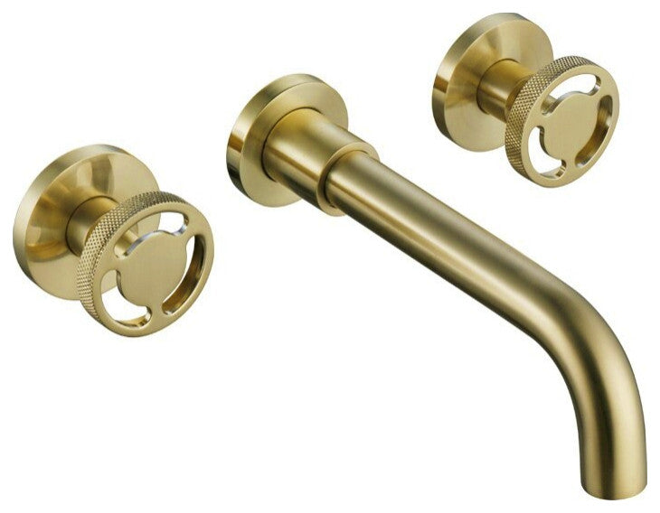 Solid Brass Dual Handle Wall Mounted Faucet