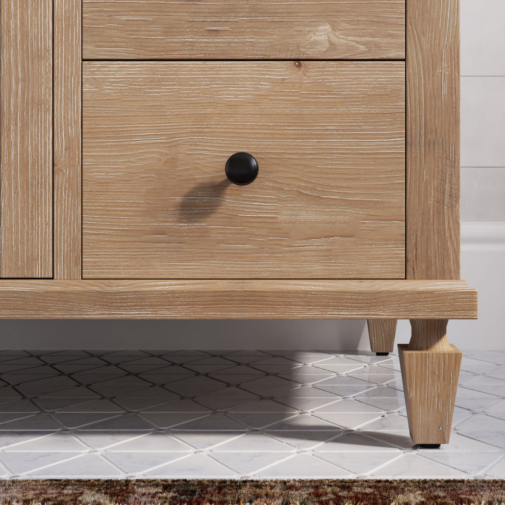 The Wailea Bathroom Vanity, Weathered Fir, 36", Single Sink, Freestanding