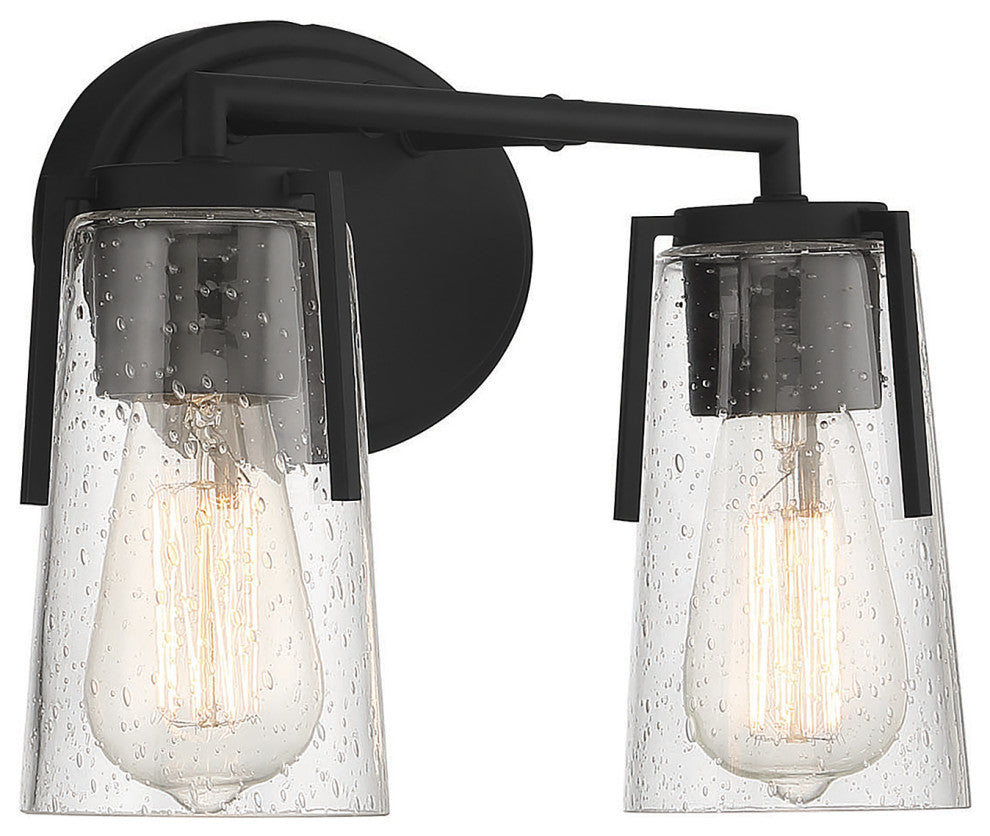 Sacremento 2-Light Black Bath Bar