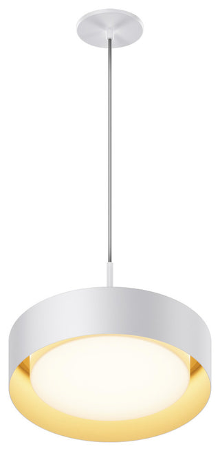 ET2 E51011 Echo 13"W LED Pendant - White / Gold