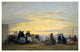 "On the Beach, Sunset" Digital Paper Print by Eugene Boudin, 24"x16"