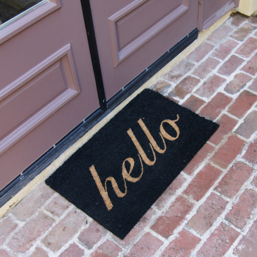 Rubber-Cal "Minimalist Expression" Hello Welcome Mats 15mm X 18" X 30"