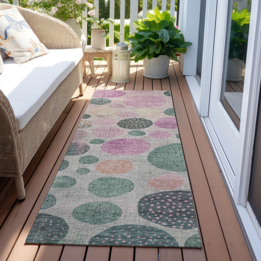 Machine Washable Indoor/Outdoor Chantille ACN1899 Cactus 2'3" x 7'6" Runner Rug