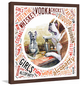 "At the Bar" Framed Painting Print, 24"x24"
