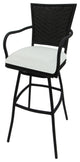 Erin Extra Tall Ocean Beige Black Frame Bar Stool, 35"